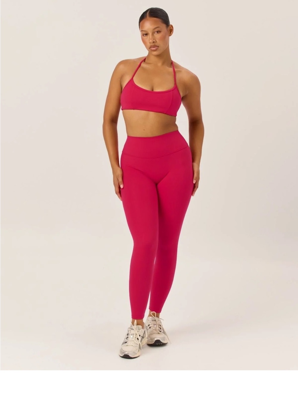 CSB - Set Serenity Invisible Scrunch Leggings; Serenity Contour Halter Crop Sz S